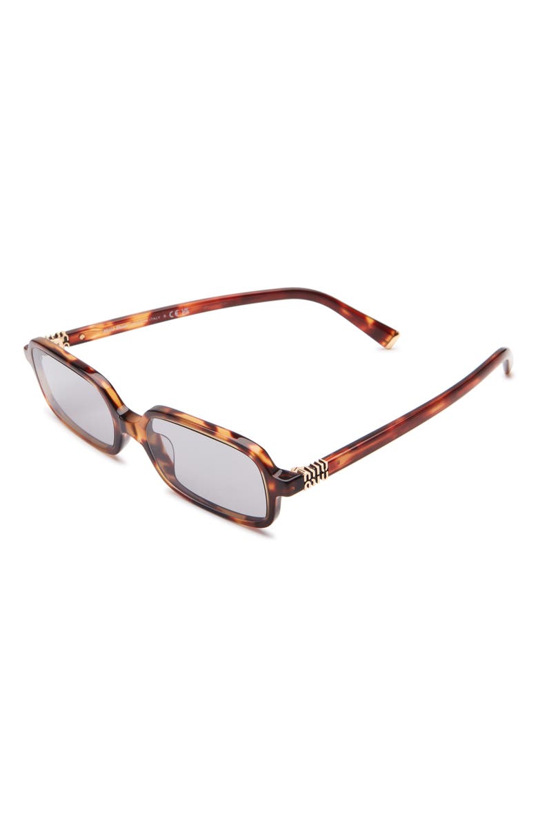 Miu Miu 51mm Rectangular Sunglasses, Alternate, color, Havana/ Grey