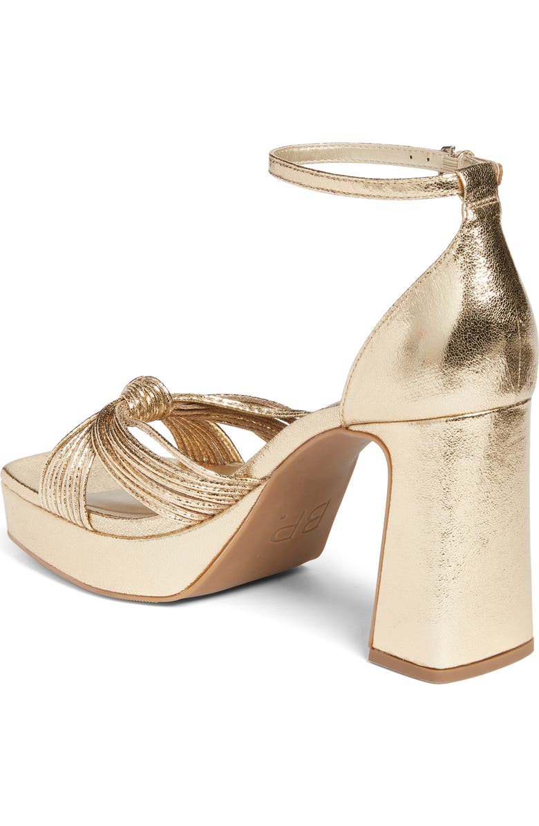 BP. Harlow Ankle Strap Platform Sandal, Alternate, color, Gold Light Metallic