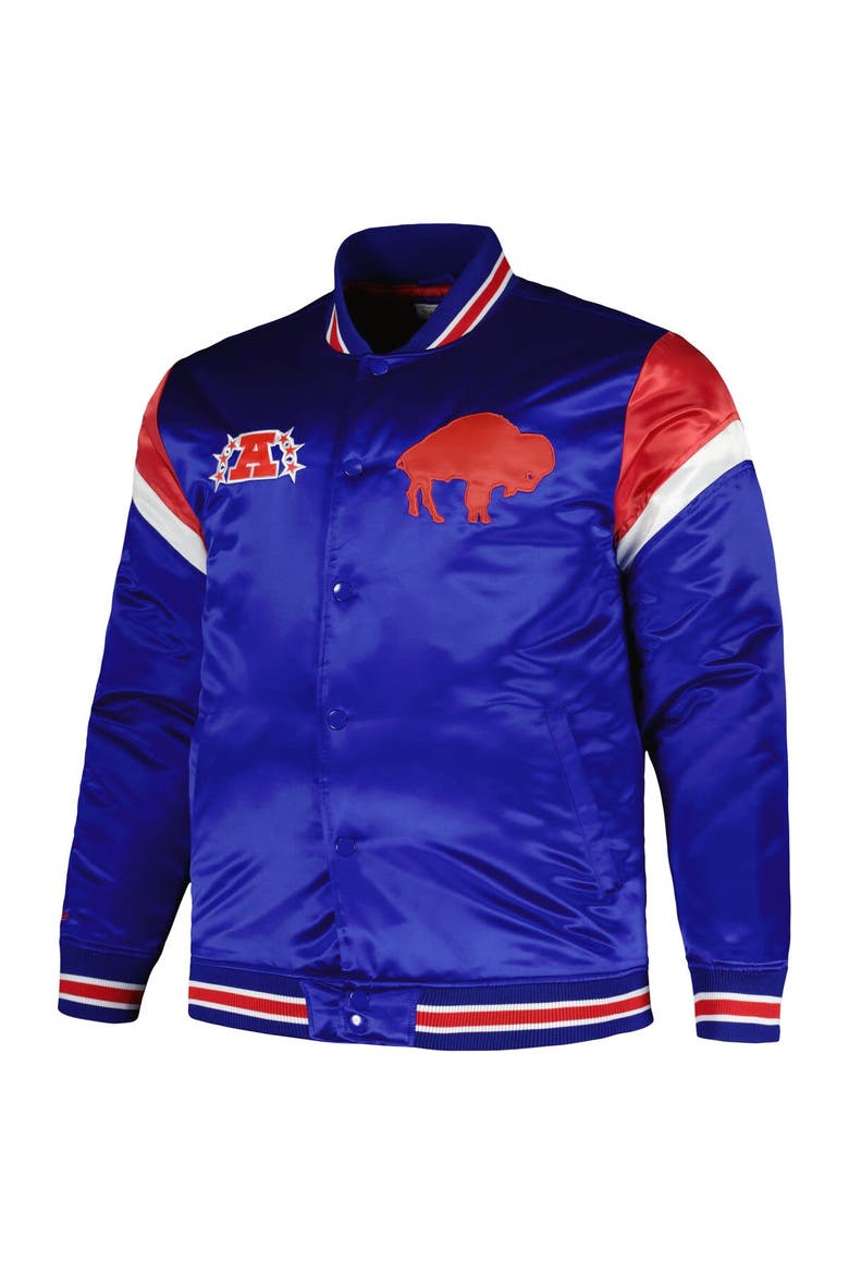Men's Mitchell & Ness  Royal Buffalo Bills Big & Tall Satin Full-Snap Jacket, Alternate, color, Royal