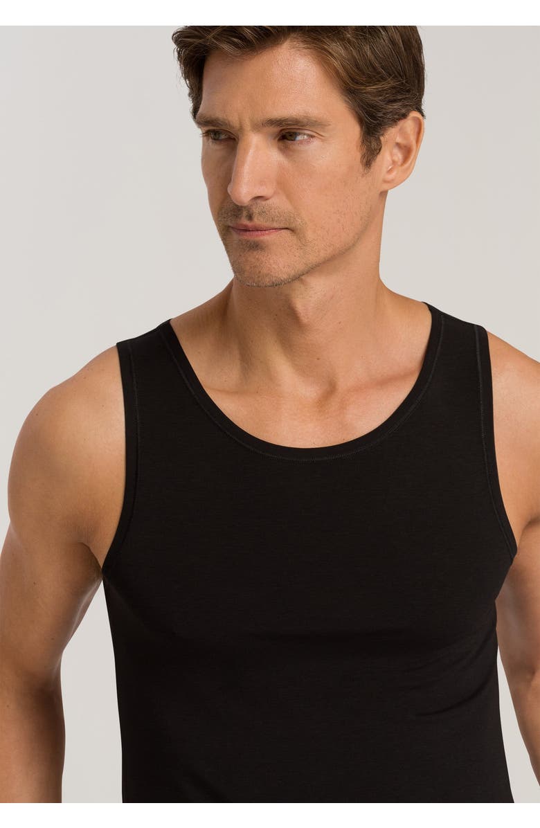 Hanro Natural Function TENCEL<sup>™</sup> and Cotton Tank Top, Alternate, color, Deep Black