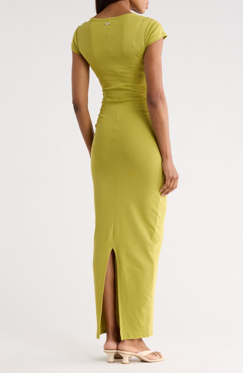 AllSaints Katarina Slim Fit Cap Sleeve Maxi Dress, Alternate, color, Unity Green