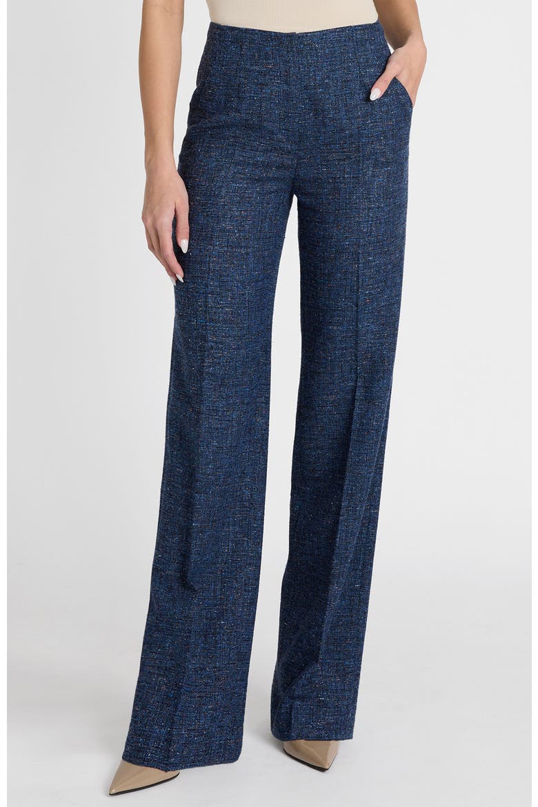 Della Straight Leg Pants in Modern Donegal Fabric, Main, color, MIDNIGHT