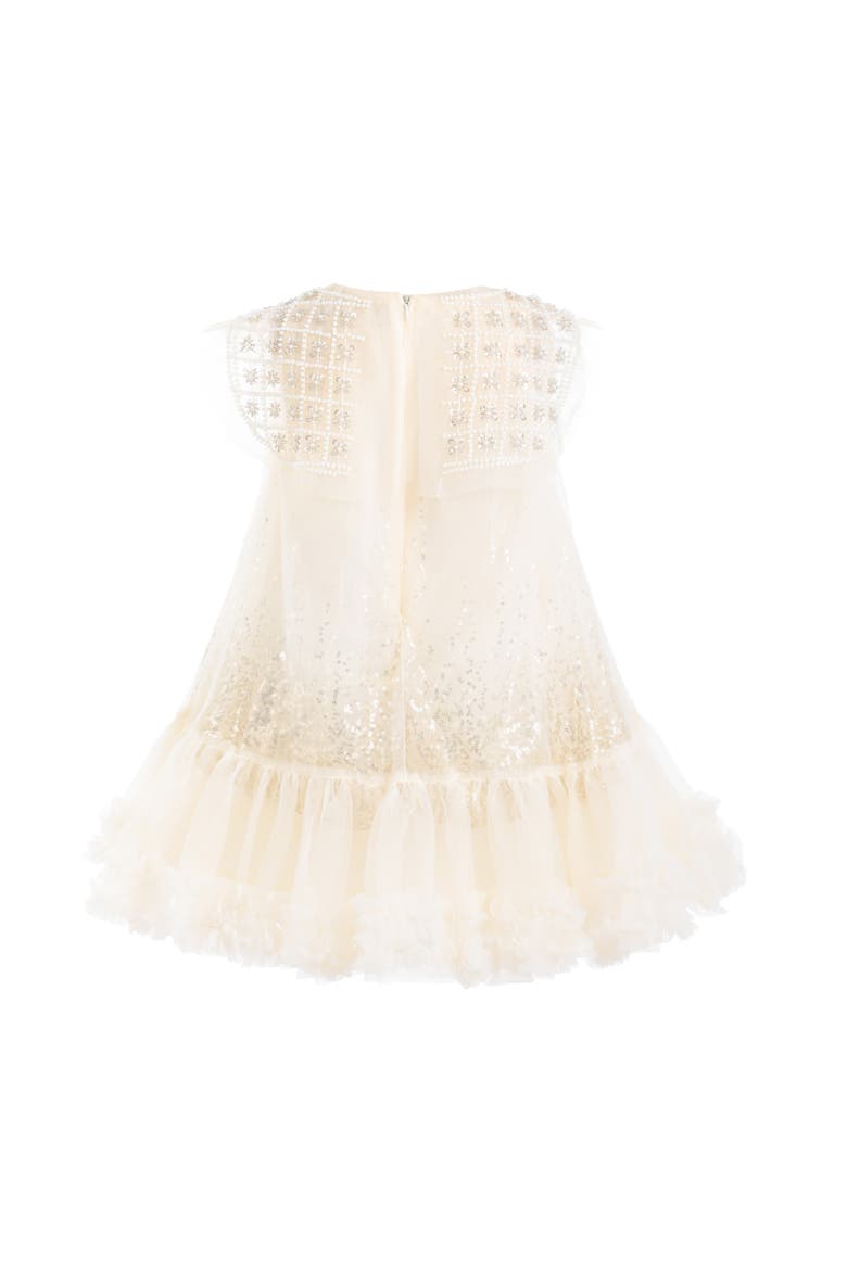 Renoria Lace Sparkle Dress, Alternate, color, Beige