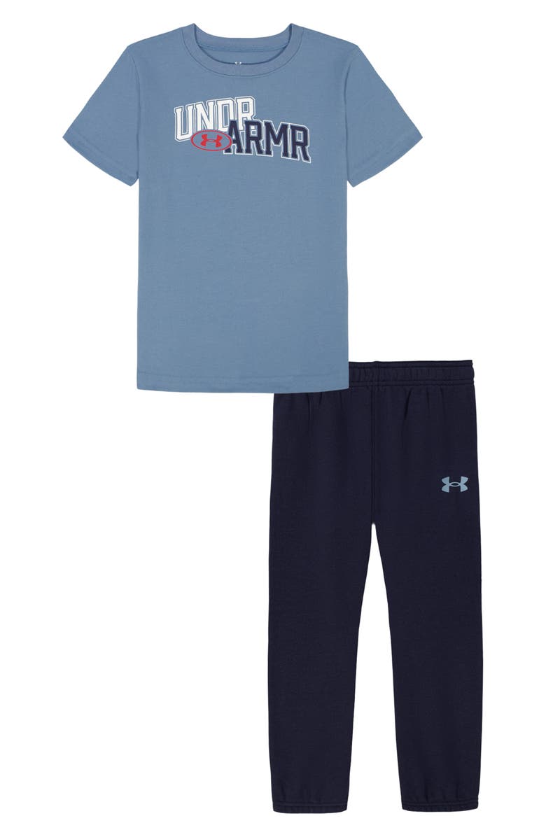 Under Armour Kids' T-Shirt & Joggers Set, Main, color, Blue Smoke