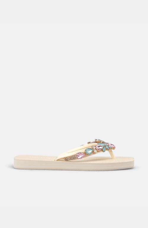 Alma en Pena T-Cut Swim Sandal Rhinestones in Summer White at Nordstrom, Size 38