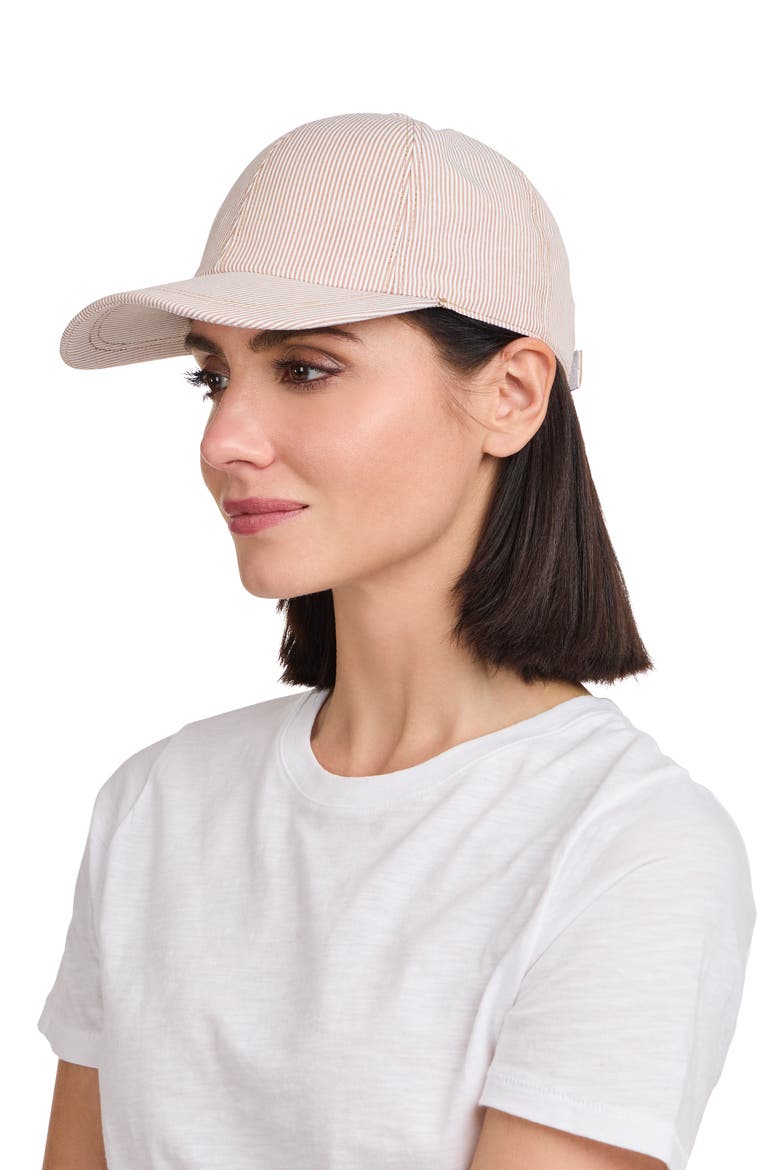 Stripe Baseball Cap, Alternate, color, BEIGE