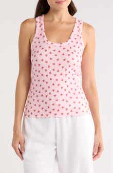 PJ Salvage Crazy for the Holidays Brushed Pointelle Sleep Tank