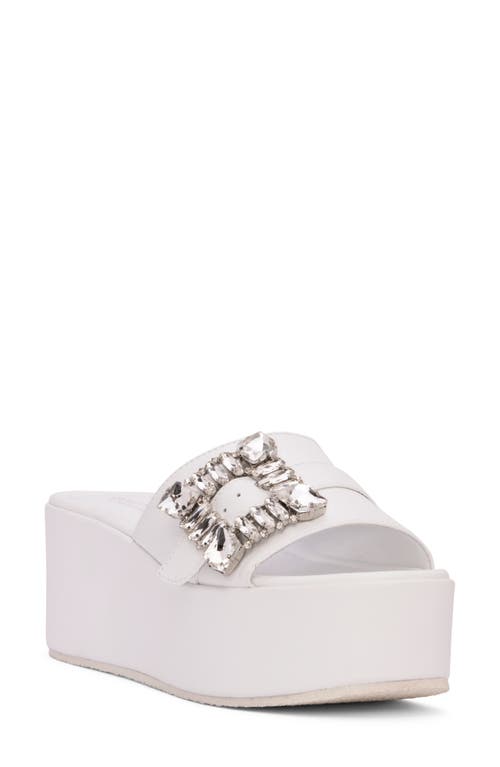 BEAUTIISOLES Dita Platform Slide Sandal in White  product