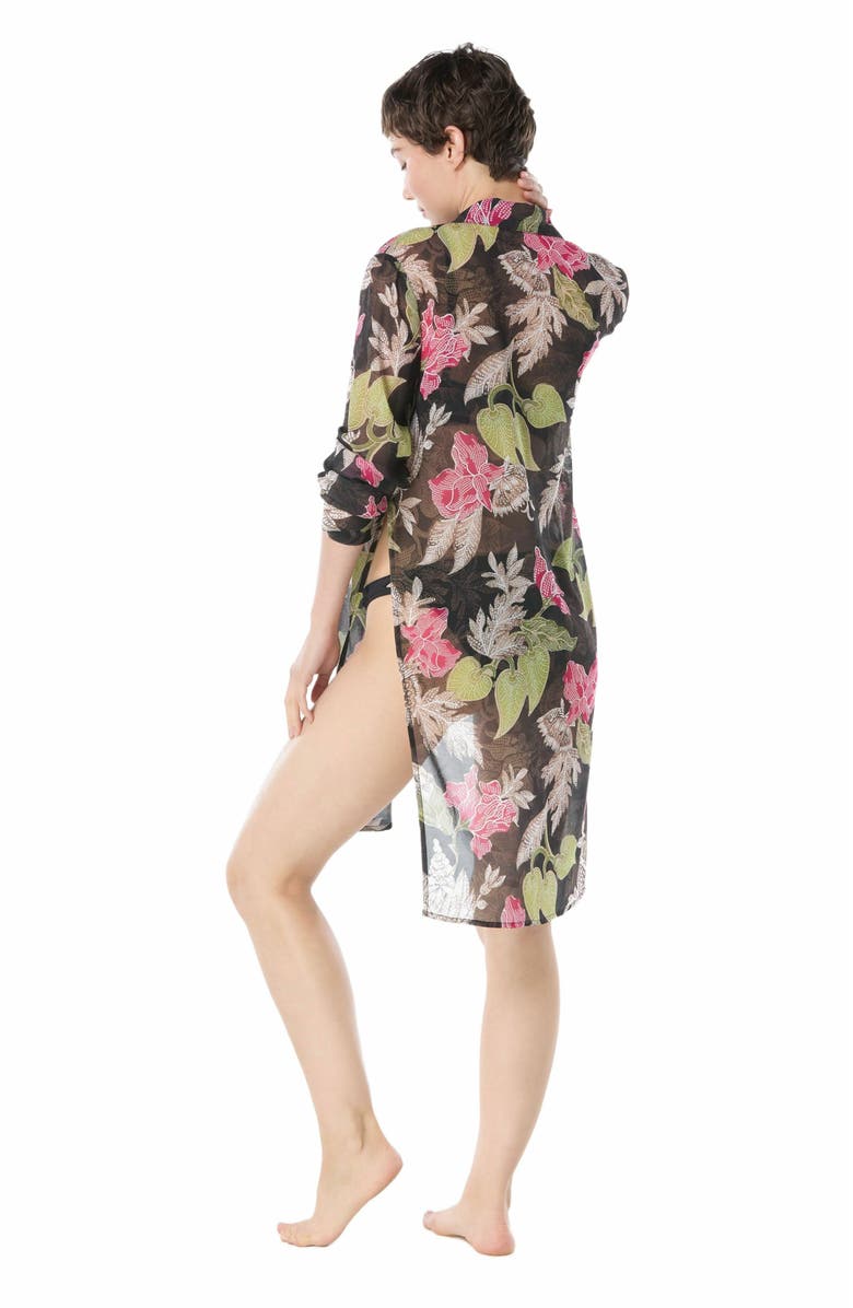 Carmen Marc Valvo Convertible Shirt Cover Up, Alternate, color,