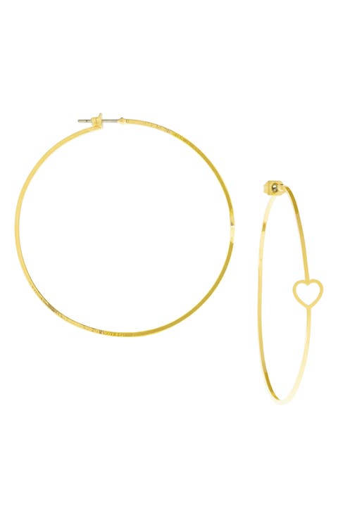 Heart Hoop Earrings