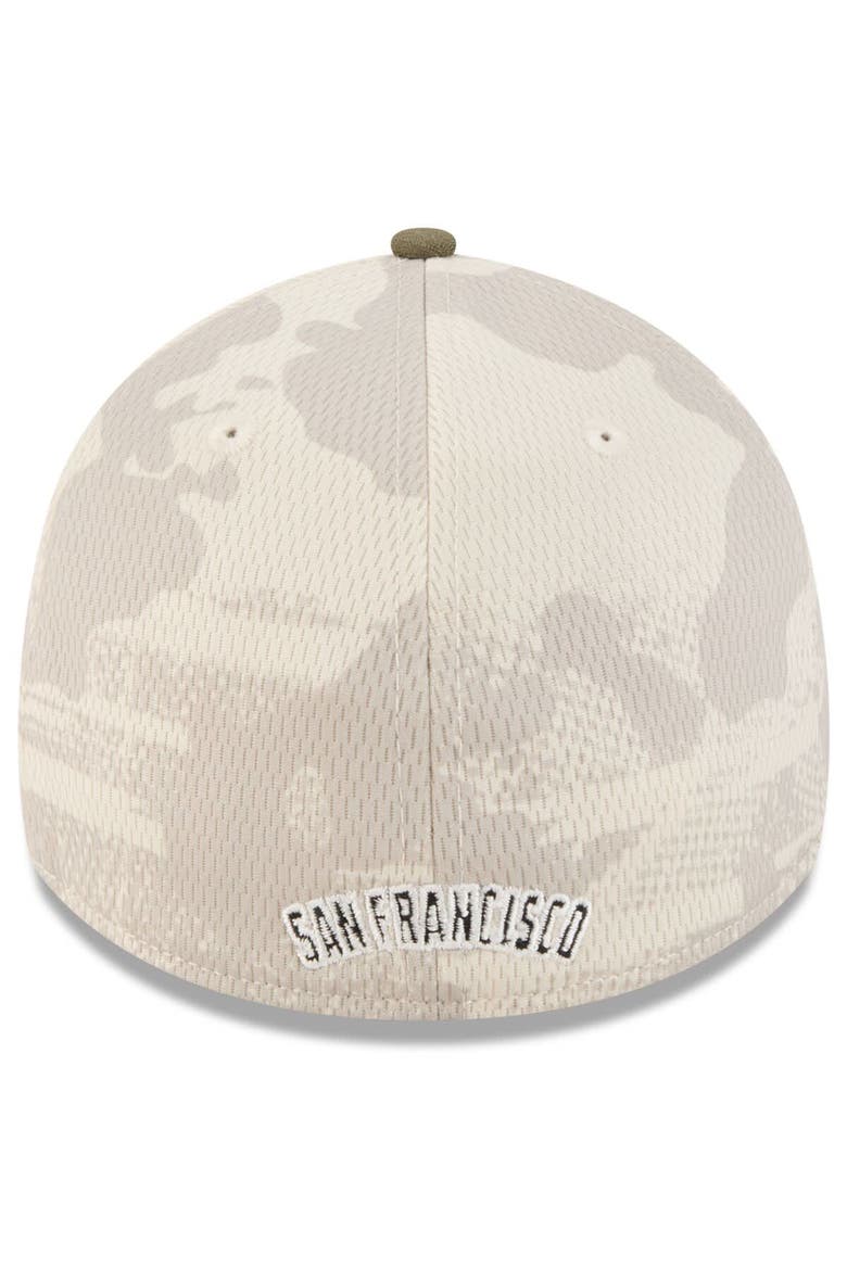 Men's New Era Light Beige/Olive San Francisco Giants 2025 Armed Forces Day 39THIRTY Flex Hat, Alternate, color, Light Beige
