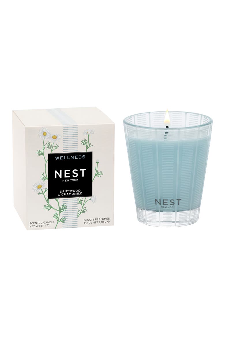 Driftwood & Chamomile Scented Candle, Main, color, NO COLOR
