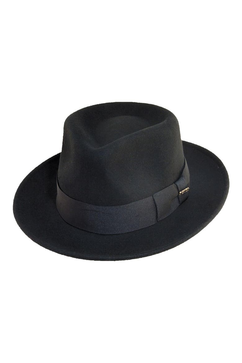Classico Wool Felt Fedora, Main, color, BLACK