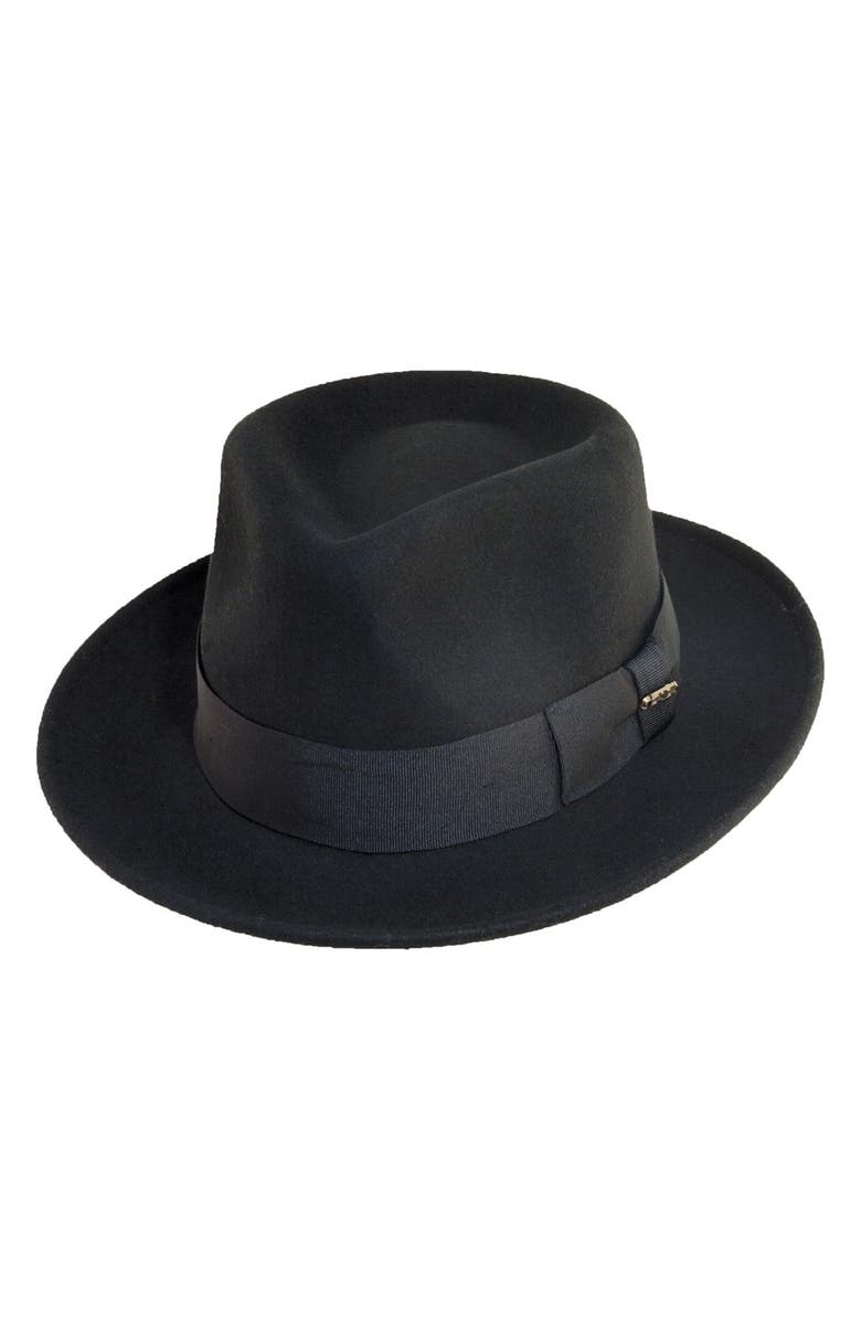 Scala Classico Wool Felt Fedora, Main, color,