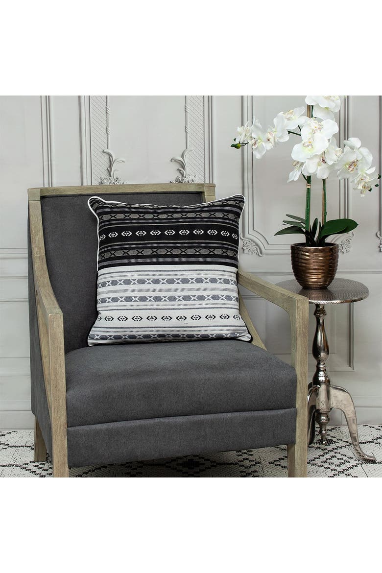 Max Transitional White Throw Pillow, Alternate, color, WHITE