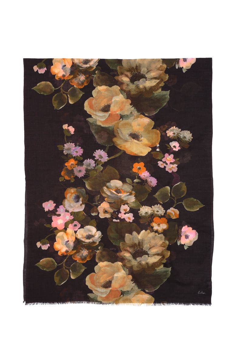 Echo Painted Floral Wrap, Alternate, color, 
