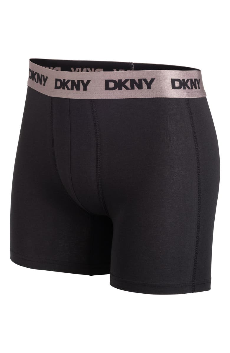 DKNY Pack of 4 Boxer Briefs, Alternate, color, Black/Black/Black/Black