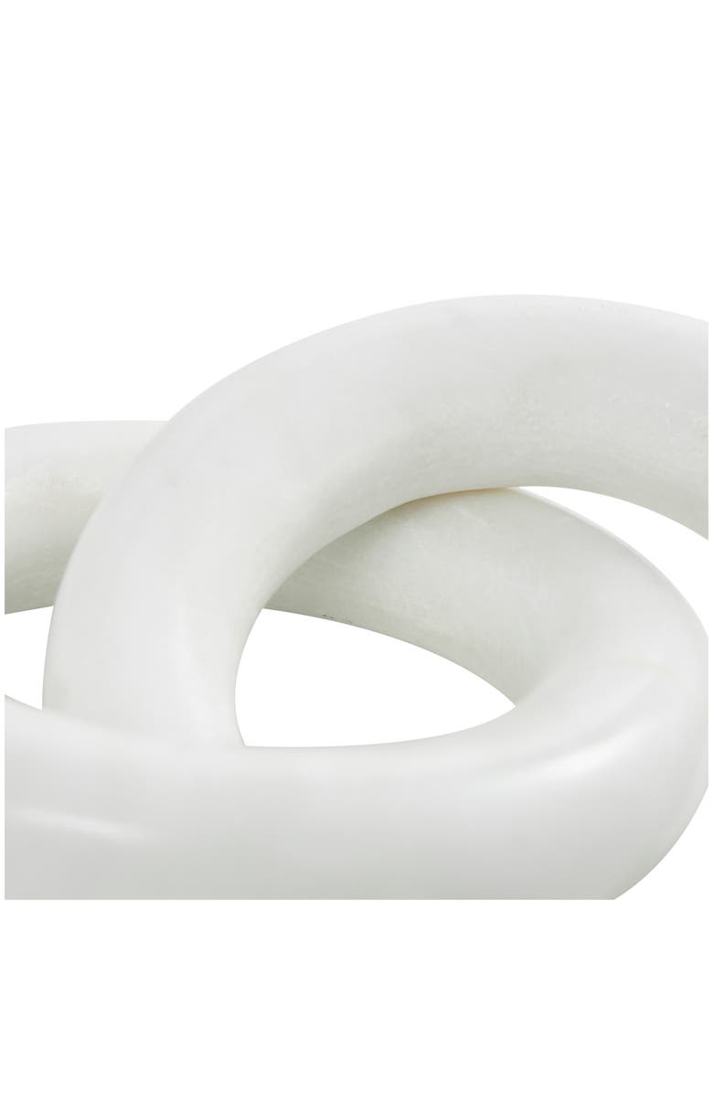 VIVIAN LUNE HOME Marble Chain Sculpture, Alternate, color, White
