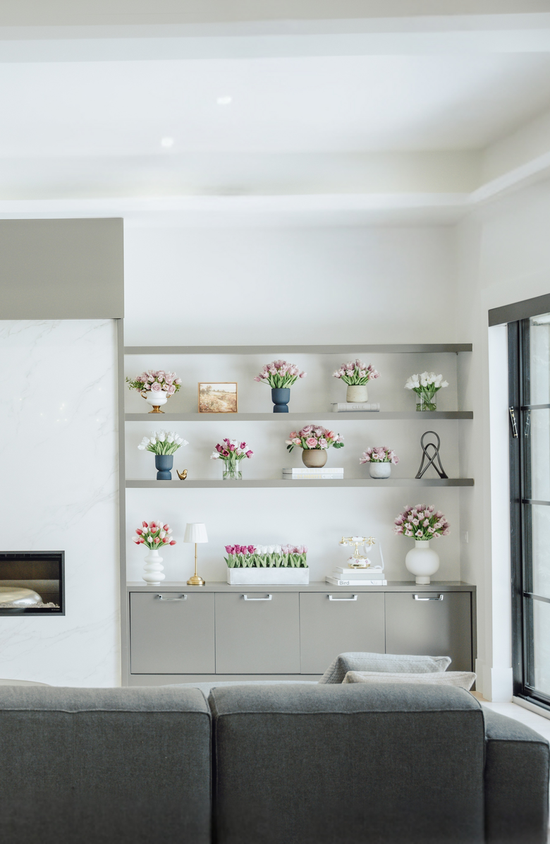 CocoBella Kai RealTouch Tulip Arrangement, Alternate, color, Lilac