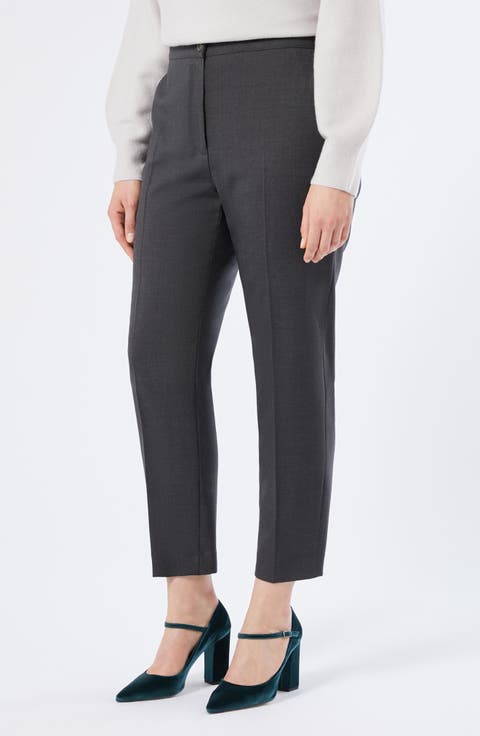 Candore Stretch Virgin Wool Pants (Plus)