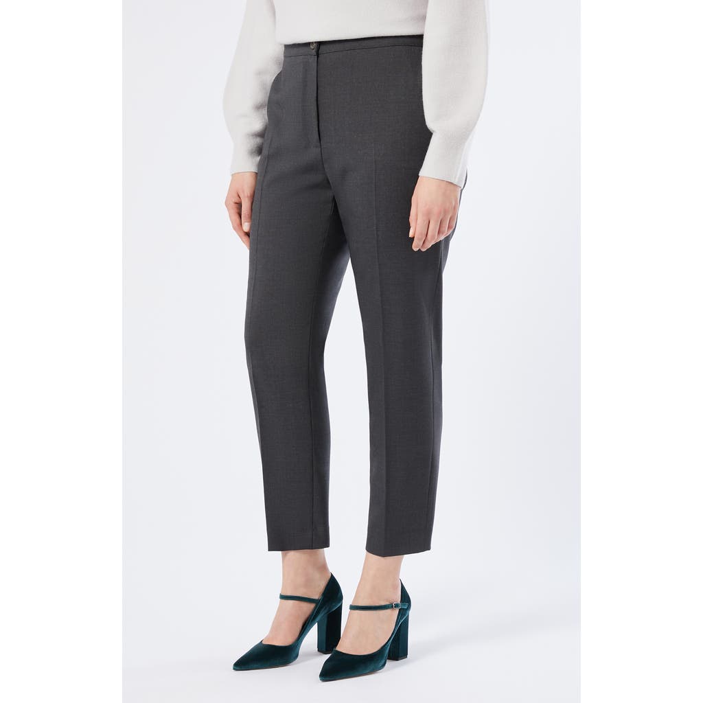 Marina Rinaldi Candore Stretch Virgin Wool Pants In Black