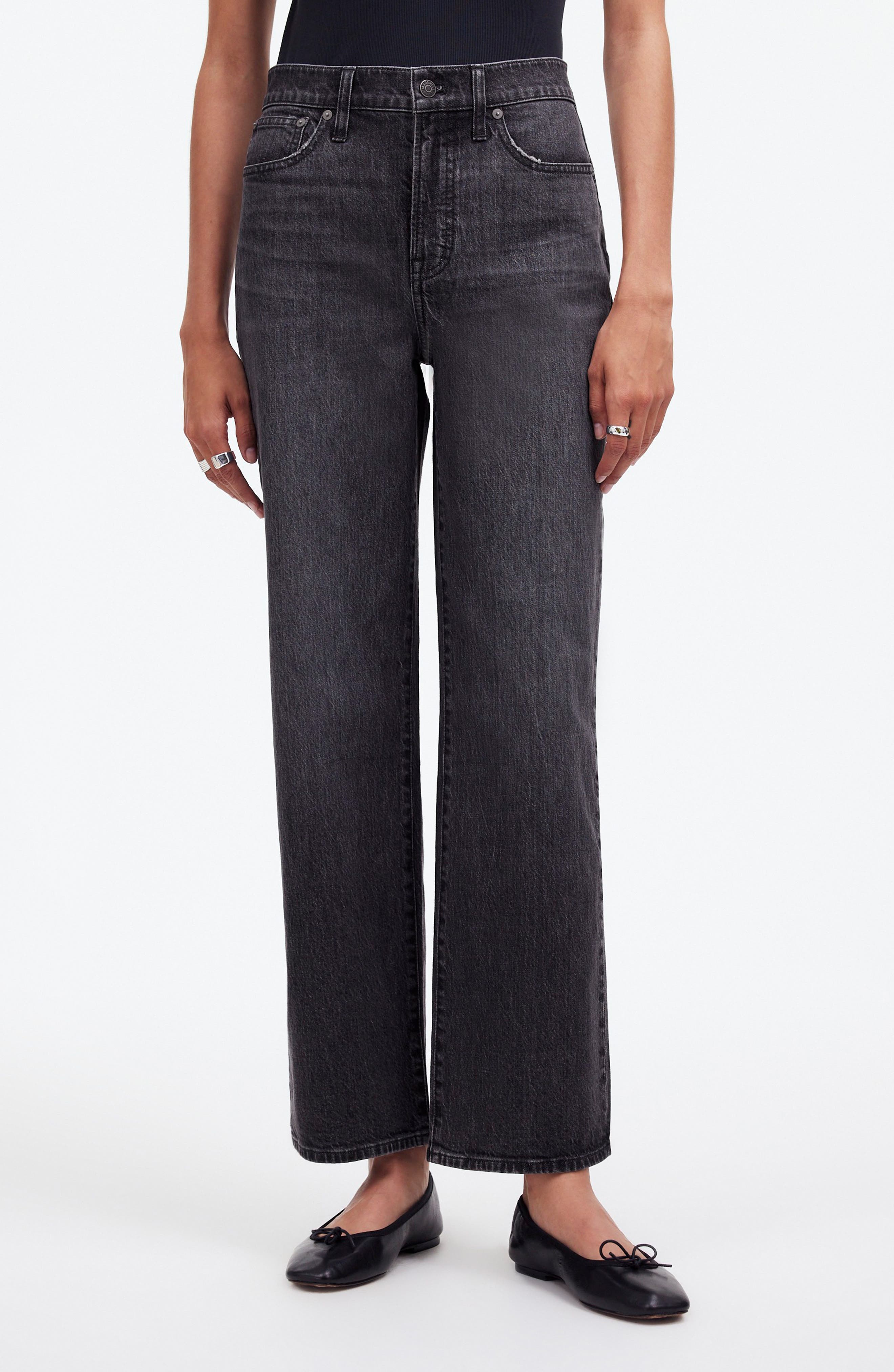 Madewell The Perfect Wide Leg Crop Jeans