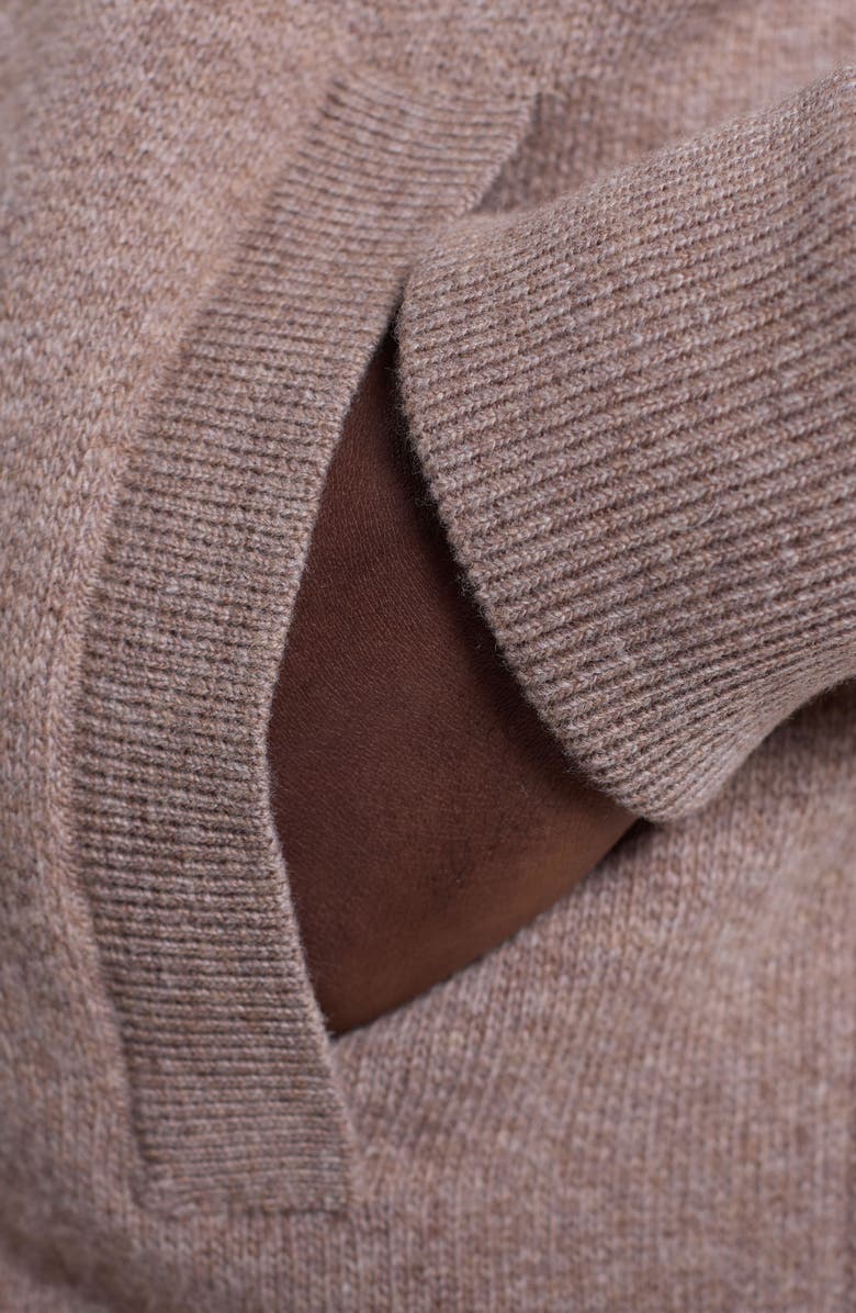 Bugatchi Wool Blend Zip Cardigan, Alternate, color, Cobblestone