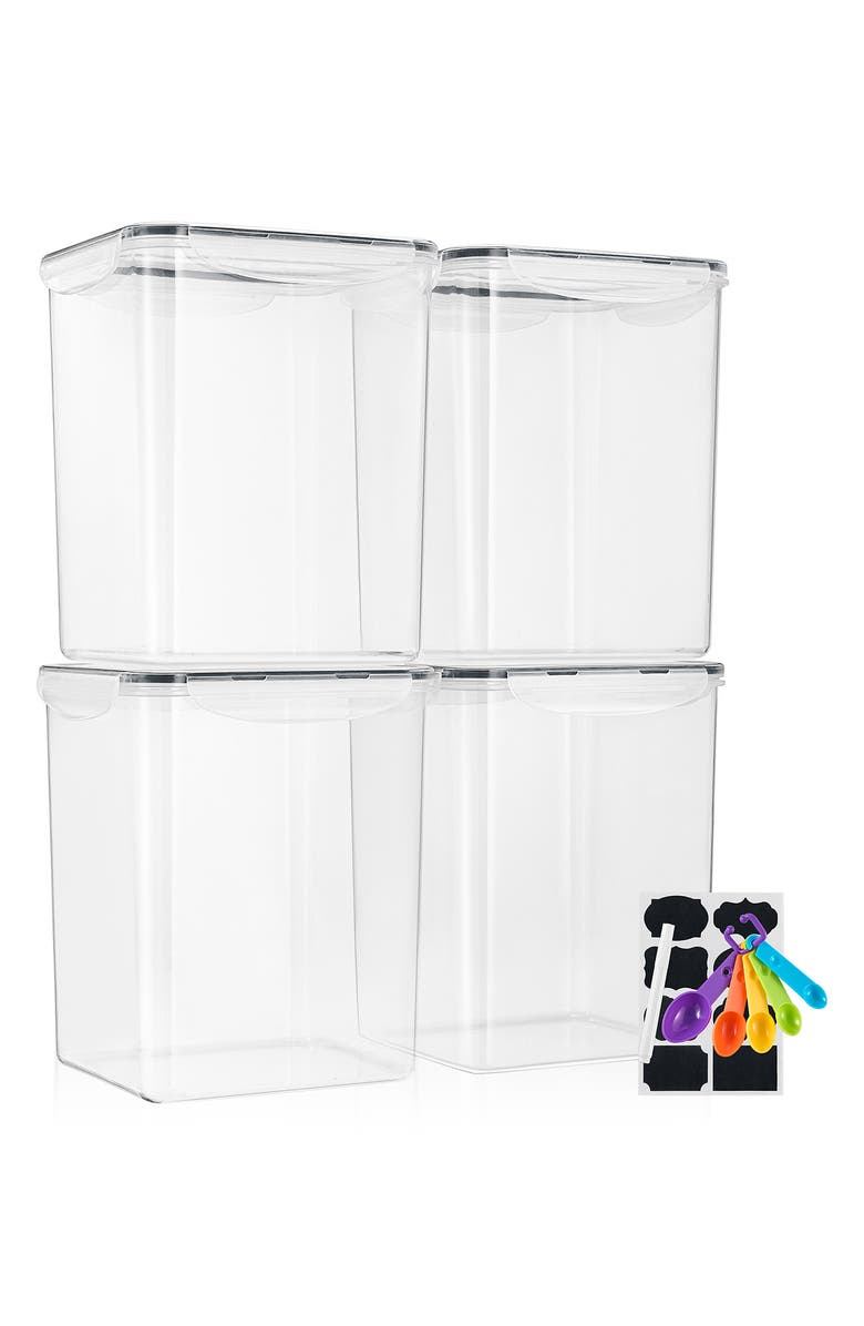 SORBUS 4-Pack Airtight Dry Food Storage Containers, Main, color, Clear