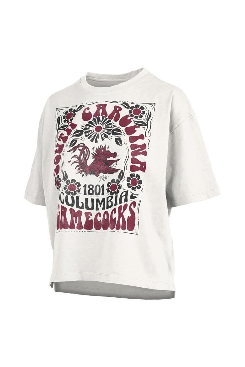 Women's Pressbox White South Carolina Gamecocks Harmony Oversized T-Shirt, Alternate, color, White
