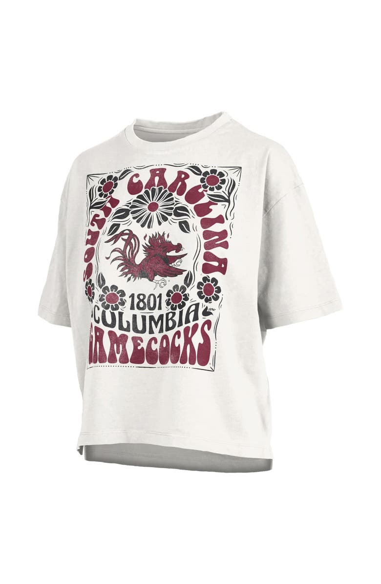 PRESSBOX Women's Pressbox White South Carolina Gamecocks Harmony Oversized T-Shirt, Alternate, color, White