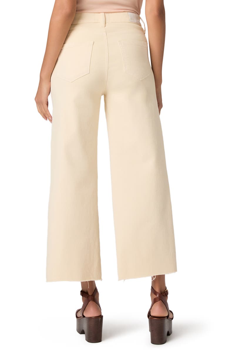 PAIGE Anessa High Waist Raw Hem Ankle Straight Leg Jeans, Alternate, color, Butter Yellow