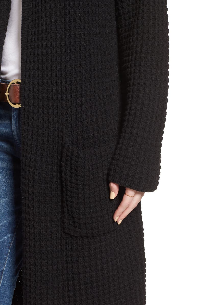 Madewell Waffle Stitch Sweater Jacket, Alternate, color, 