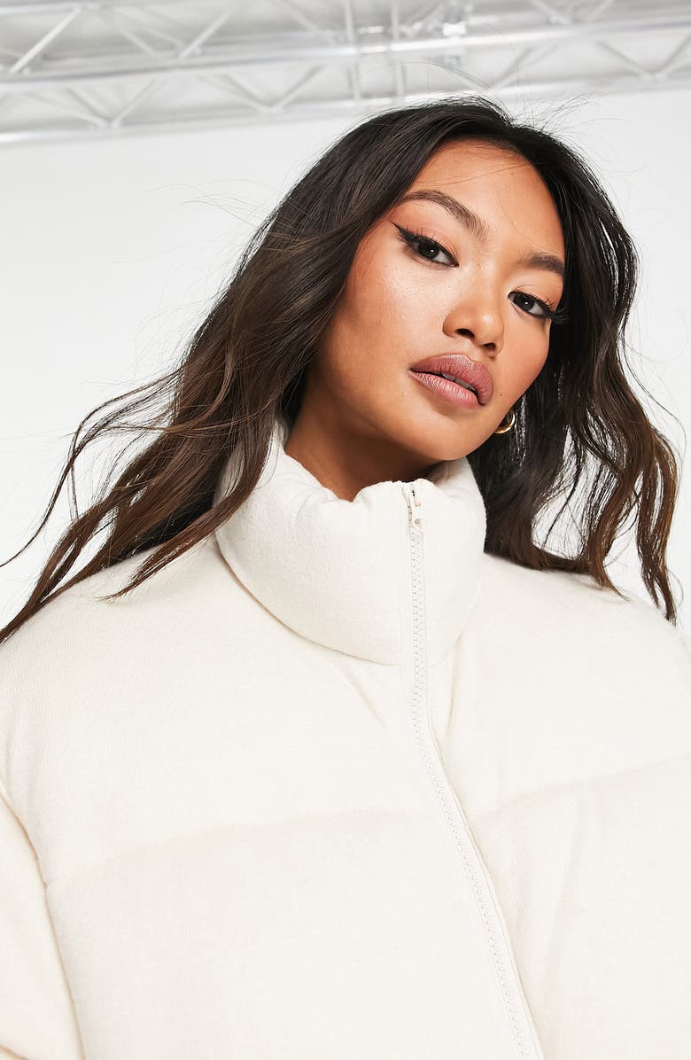 ASOS DESIGN Textured Puffer Jacket, Alternate, color, 