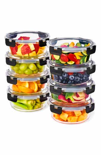 SORBUS 8-Pack Glass Food Prep Storage Containers