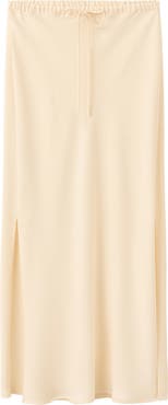MANGO Drawstring Waist Maxi Skirt