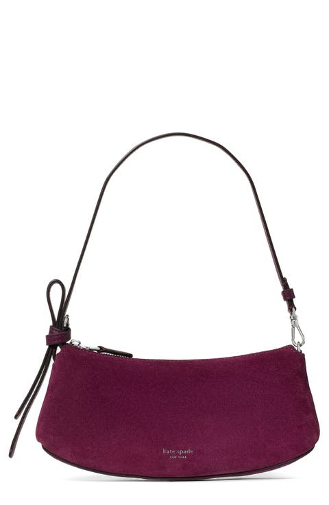 loop suede pochette bag
