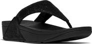FitFlop Lulu Crinkled Shimmer Post Toe Wedge Sandal