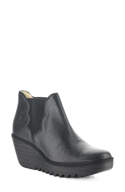 Yure Wedge Chelsea Leather Bootie
