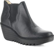 Fly London Yure Wedge Chelsea Leather Bootie