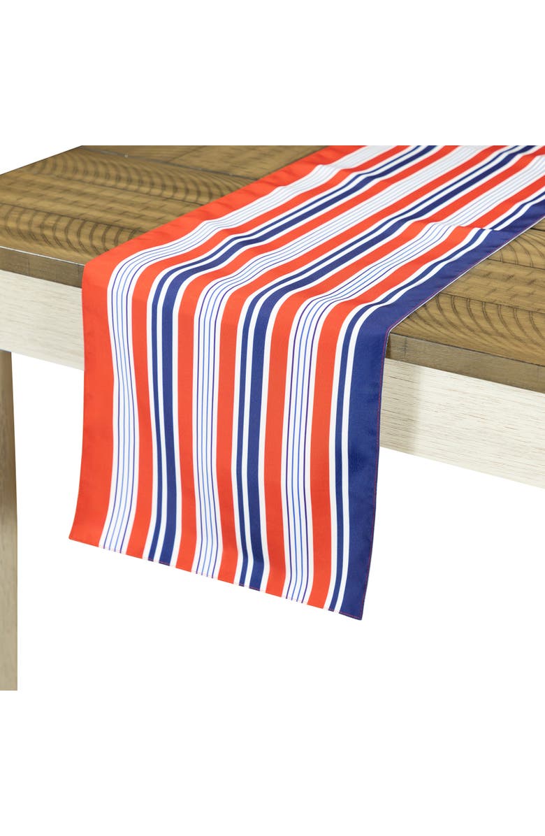 Northlight Americana Striped Table Runner - Red White and Blue - 6', Alternate, color, Blue