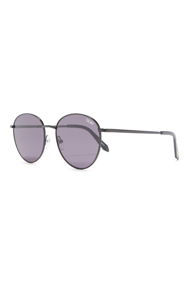 Australia 50mm Loop Me In Round Sunglasses, Alternate, color, BLACK