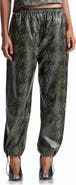 Avec Les Filles Python Embossed Faux Leather Balloon Pants