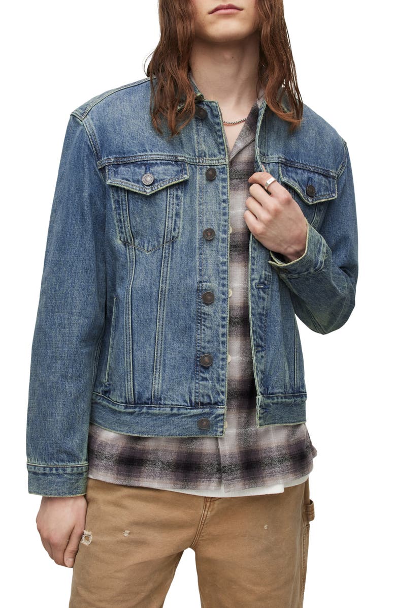 AllSaints Carrer Denim Trucker Jacket, Alternate, color,