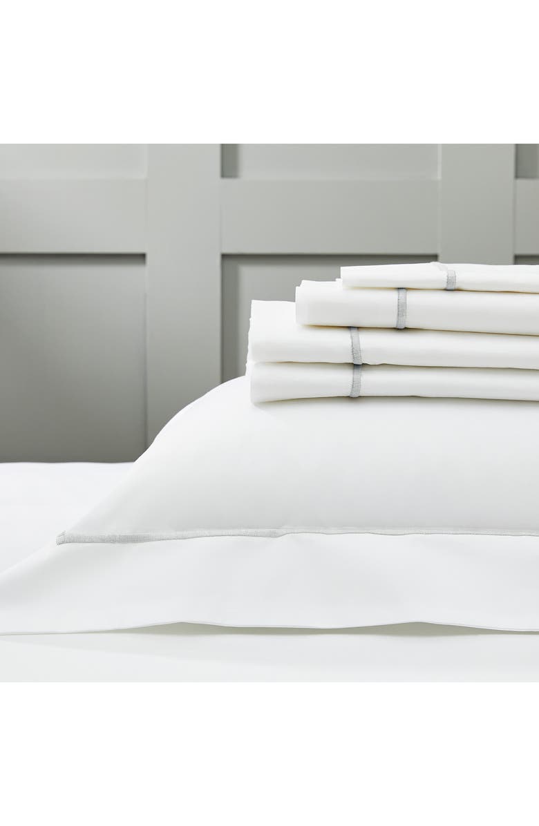 The White Company Luxury Savoy 400 Thread Count Flat Sheet, Main, color,