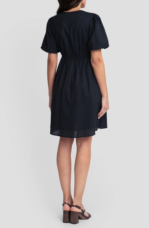 Seraphine Women's Maternity Front Bow Dress In Blue