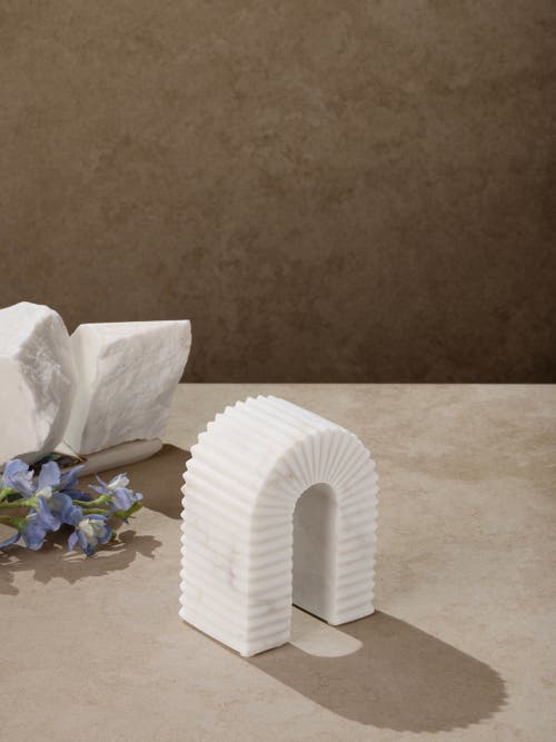Gauri Kohli Hanover Marble Decorative Object In White