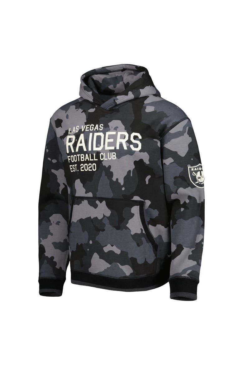 Men's The Wild Collective Black Las Vegas Raiders Camo Pullover Hoodie, Alternate, color, Black