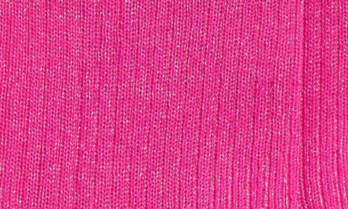 Nordstrom Sparkle Sheer Rib Quarter Socks In Pink