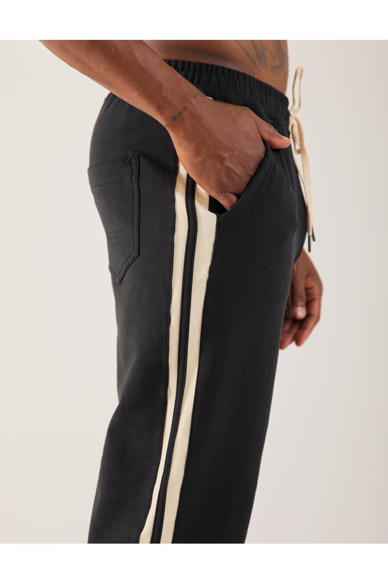 Retro Sweat Pant, Alternate, color, Black/Oatmilk