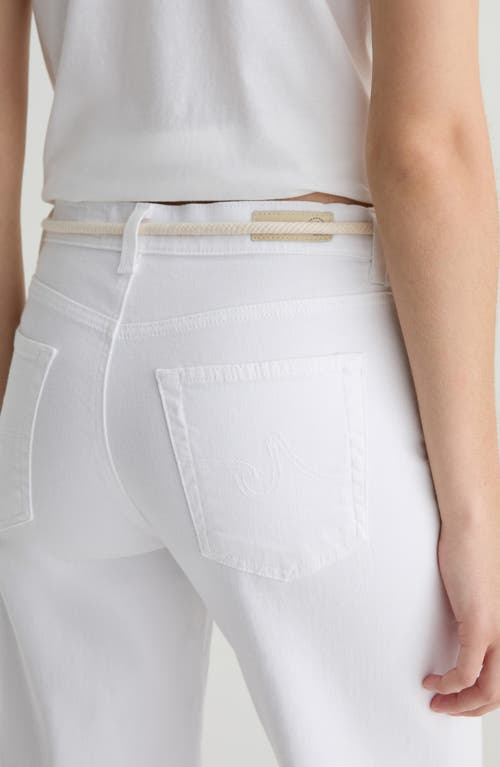 Ag Saige Wide Leg Crop Jeans With Cuff In White